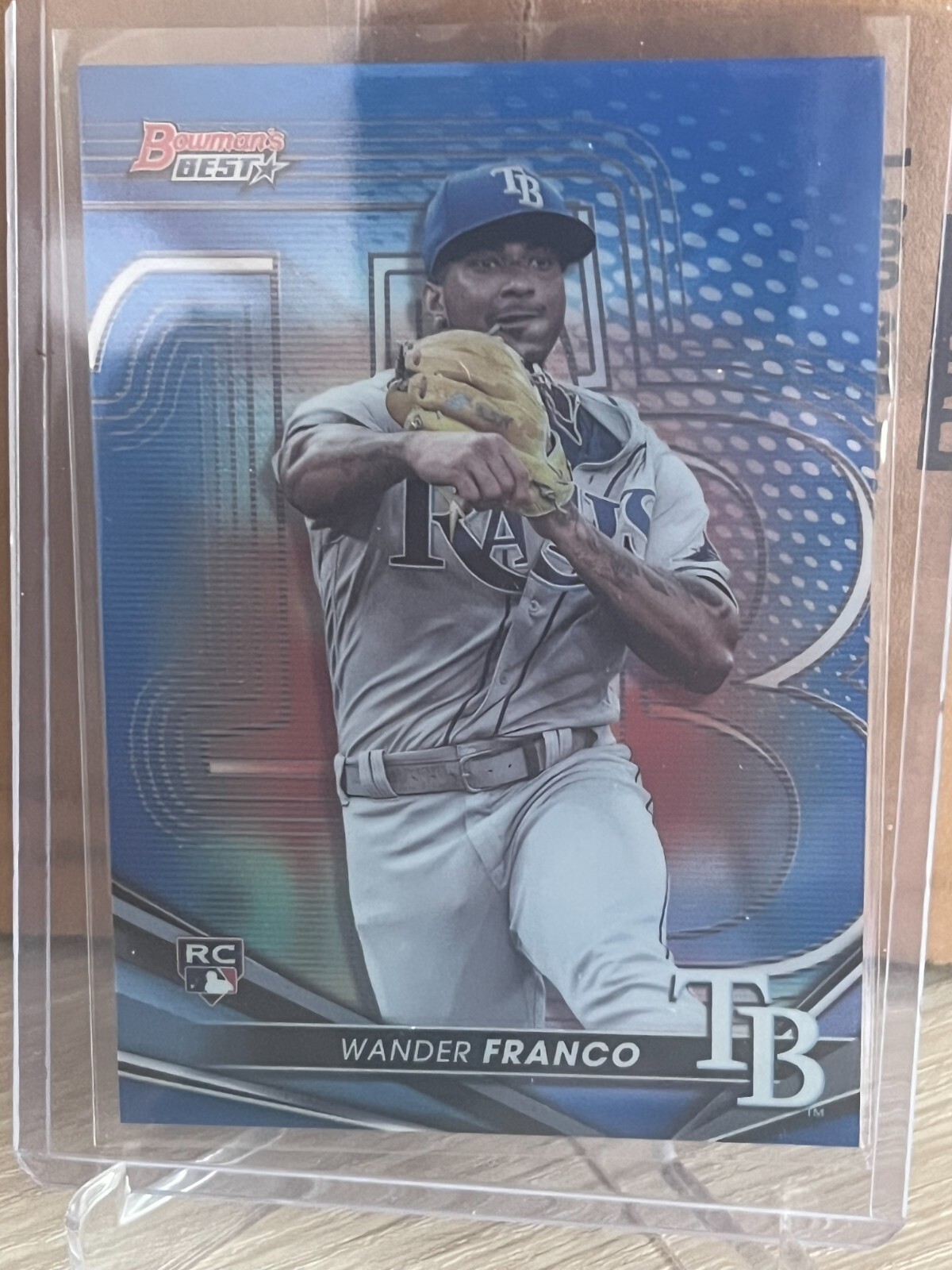 WANDER FRANCO 2022 BOWMAN'S BEST ROOKIE BLUE REFRACTOR RAYS RC /150