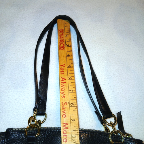 American Leather Co hellbraun & schwarz weiches Echtleder Umhängetasche Schultertasche - Bild 6 von 21
