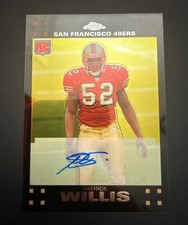 Topps 2007 Chrome Patrick Willis Rookie Autograph #TC240 49ers NFL Card. rookie card picture