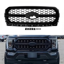Front Bumper Grille Grill For Ford F150 F-150 Platinum 2021-2023 Gloss Black New