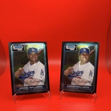 Bowman Chrome Los Angeles Dodgers MLB Edwin Bellorin 2 Card Lot 