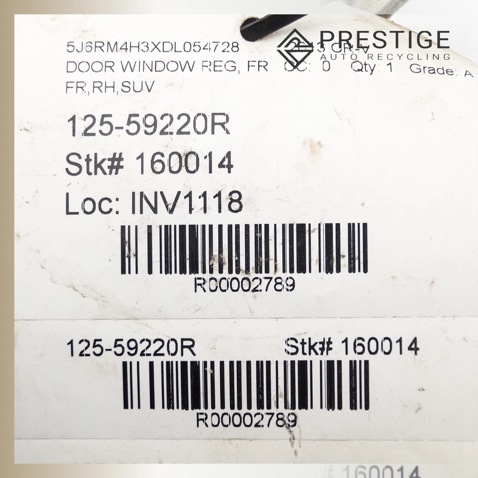 Regulador de ventana de puerta Honda CR‐V 2012-2016 con motor delantero derecho 72211-T0A-A01 Foto 4 de 4