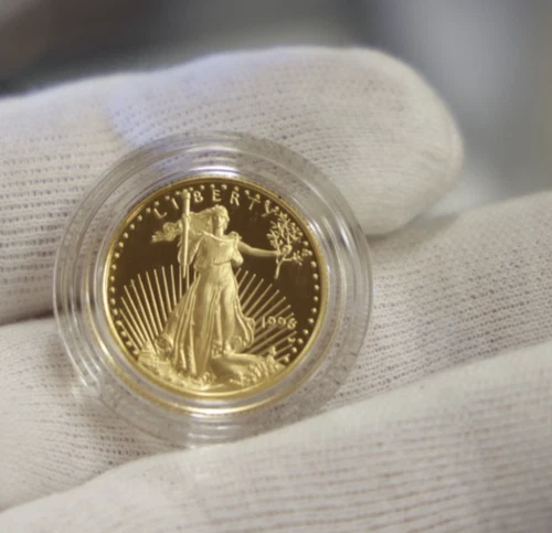 1996 W US Proof Gold Eagle $10 oz. 1/4 oz Gem Original Plastic