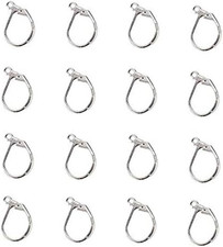 50PCS Silver 304 Stainless Steel Lever Back Earrings Earwire Findings for Earrin