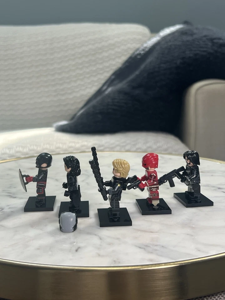 Lego Thunderbolts Custom Printed Minifigure Lot Yelena Red Guardian Ghost Agent - Image 3 of 3