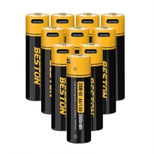 3500mWh AA Rechargeable Lithium Li-ion Battery 1.5V/4 Slot Battery Charger Lot