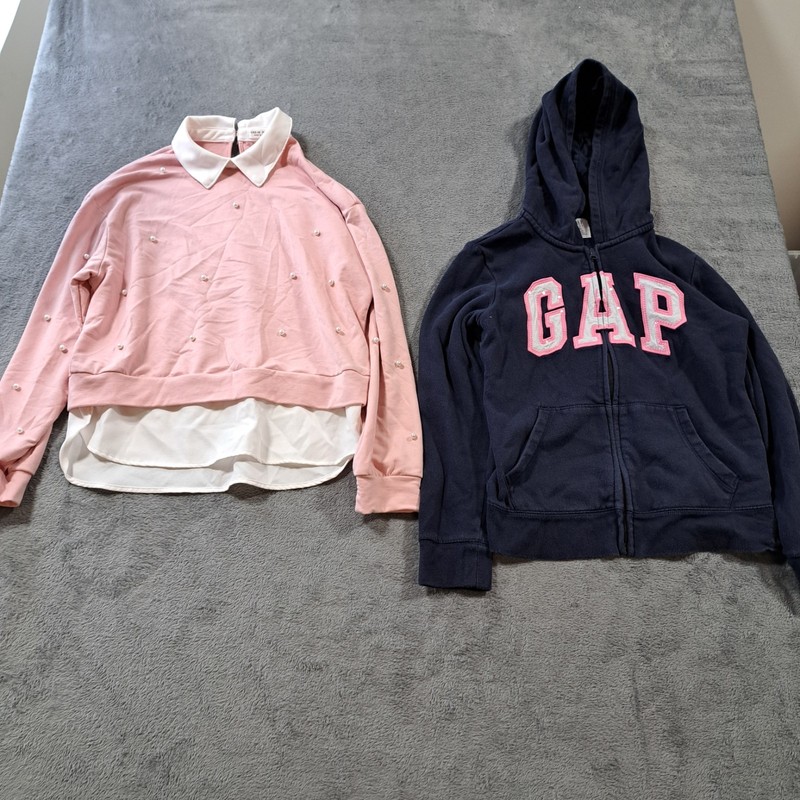 Bundle of 2 Youth Girls Sweatshirt Size 13/14 Casual Outdoor
