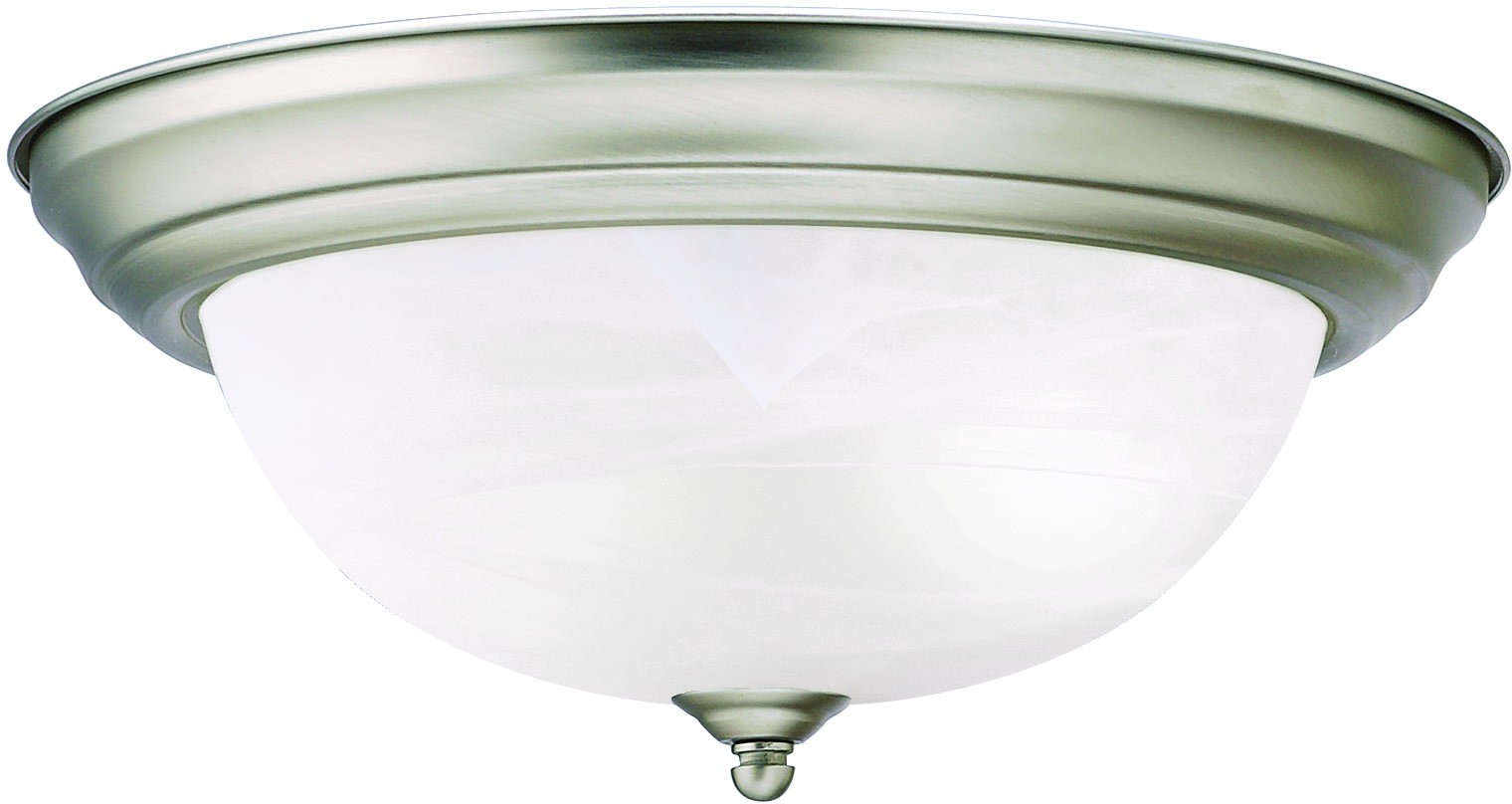 Kichler 8109 Nickel 2-Light 14"W Flush Mount Ceiling Fixture