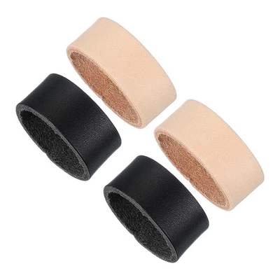 4 Pcs Passant De Ceinture En Cuir Pour Ceintures De 1.1" De Largeur, Noir/Kaki - Photo 1/4