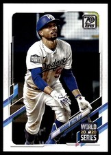 Mookie Betts 2021 Topps #15 Los Angeles Dodgers FREE SHIPPING AutographDen
