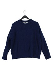 Topman Men's Jumper M Blue Acrylic with Polyester Crew Neck Pullover