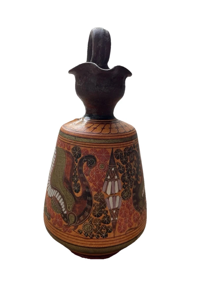 Vintage Hand Painted Copy of Ancient Greek Pottery Corinthian Period 570BC Vase - Image 3 of 4