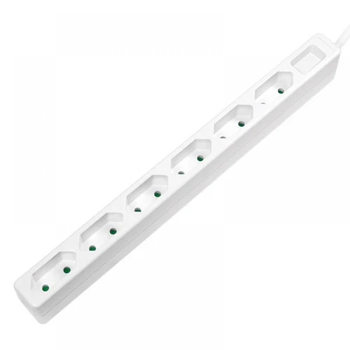LogiLink Slim Euro Steckdosenleiste / Mehrfachsteckdose, 6-fach, 1,50 m, weiß