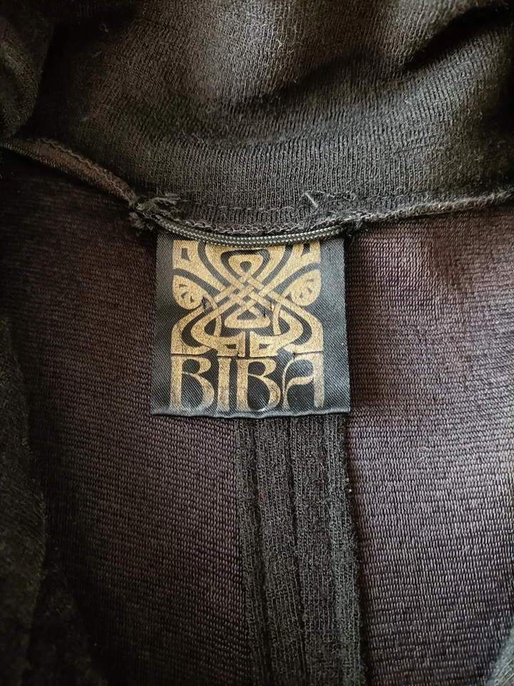 Vintage Original 1972 Biba Black White Monochrome Cotton Wool Trapeze Coat  - Image 2 of 4