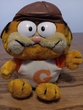 Vintage Dakin Garfield Plush Football Player G 8" leather Helmet