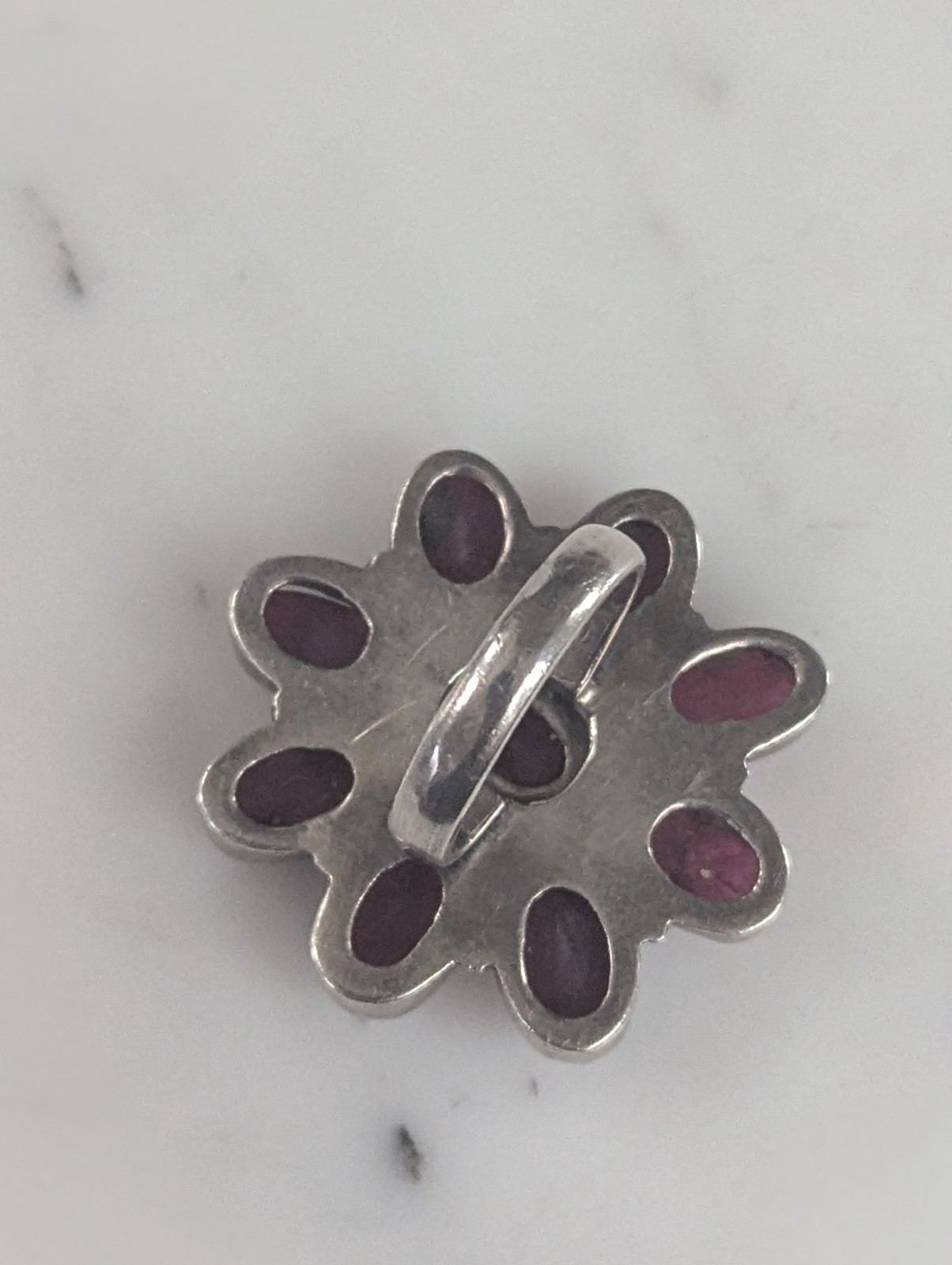 925 Sterling Silver Ruby Quartz Ring Size 10 - image 5