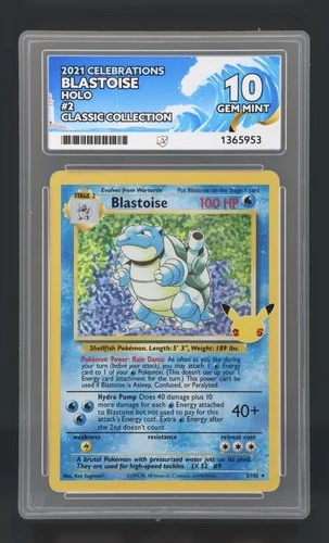 Pokémon TCG Blastoise Celebrations 2/102 Classic Collection ACE 10 GEM MINT