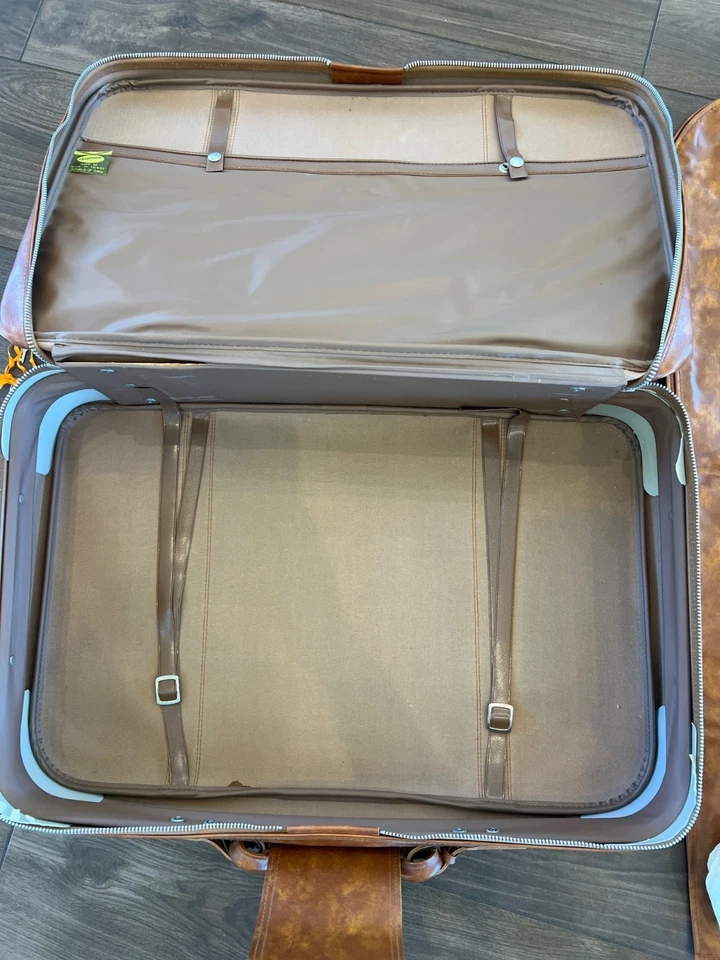 Maleta de mano Embajador de cuero marrón vintage bolsa de ropa 25 X 16 X 7 imitación Foto 2 de 4