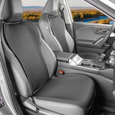 Front Car Seat Covers Protector Universal Fit Black, 2 Seats Non-Slip Fro...