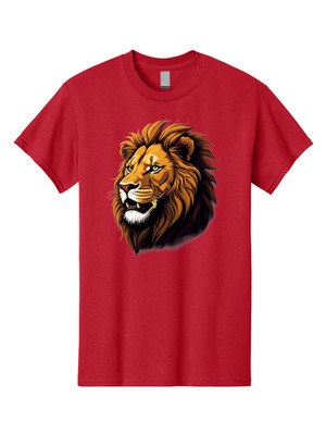 Lion-Head-8 Mens Graphic Tee, 100% Cotton, Casual Summer Wear