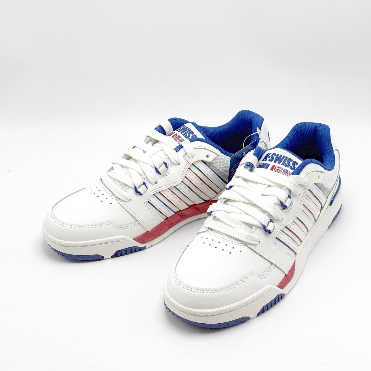 NEW* MEN K-Swiss SI-18 RIVAL SNOW WHITE / NAVY / RED (08531-172-M