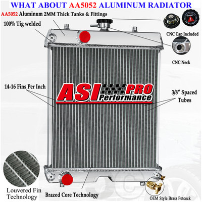 TC420-16000 Aluminum Radiator For Kubota L3200 L3800 LX2610 LX3310 LX3520