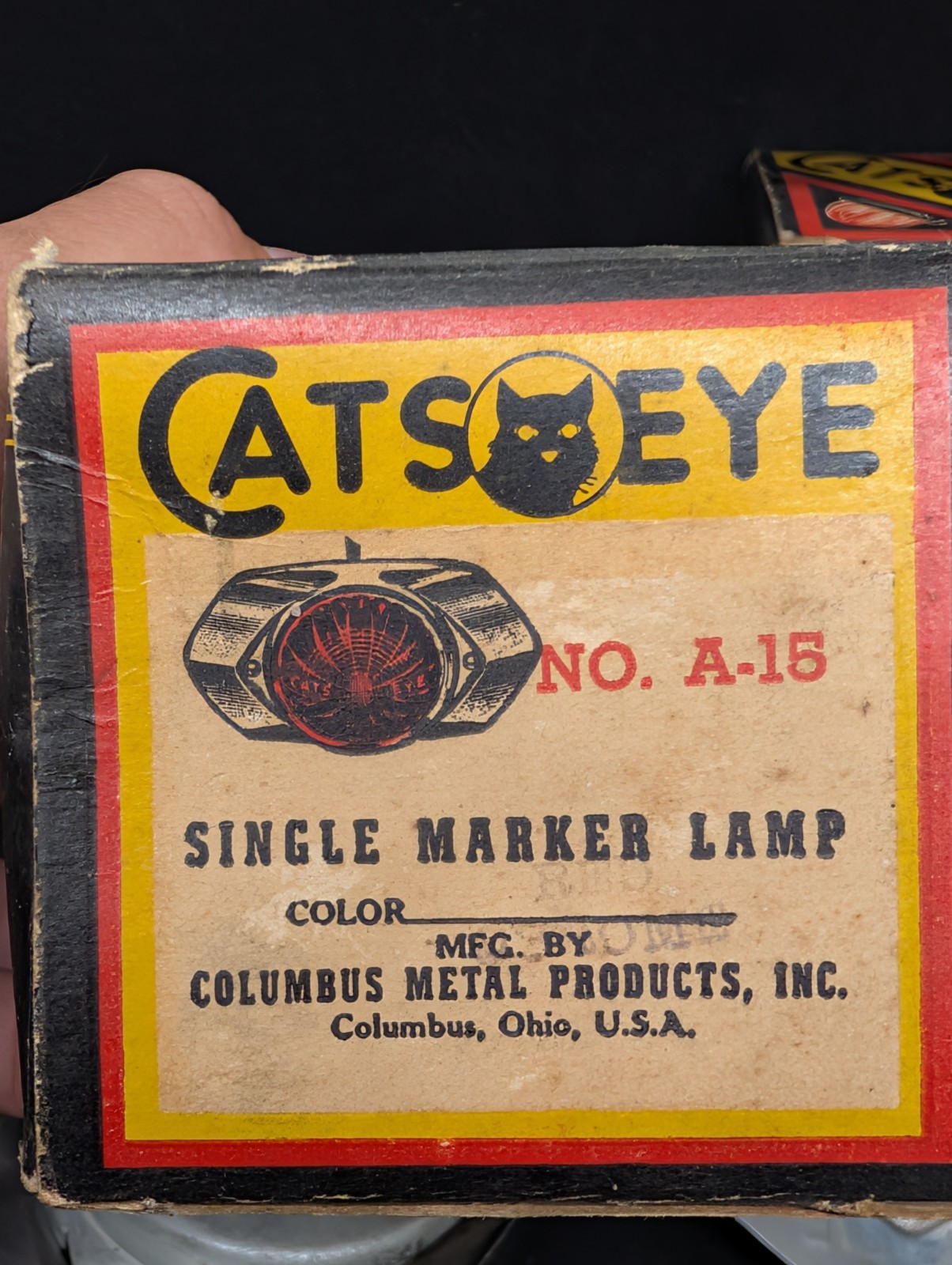 NOS PAIR 6 VOLT RED CATS EYE MARKER LAMP LIGHT  MOPAR PICKUP TRUCK ACCESSORY