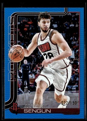 2025-26 Topps Blue Alperen Sengun 022/150 Houston Rockets #180