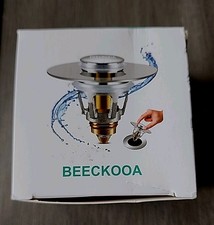 Universal Bathroom Sink Stopper -Upgraded Pop Up Strainer Silver Free Shipping