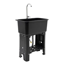 Utility Sink Laundry Tub with Faucet & Basement for Laundry Room Garage or Shop