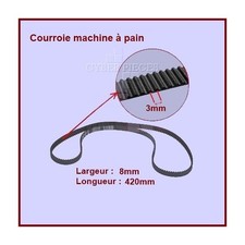 Courroie 420mm machine à pain HTD420-3M-8