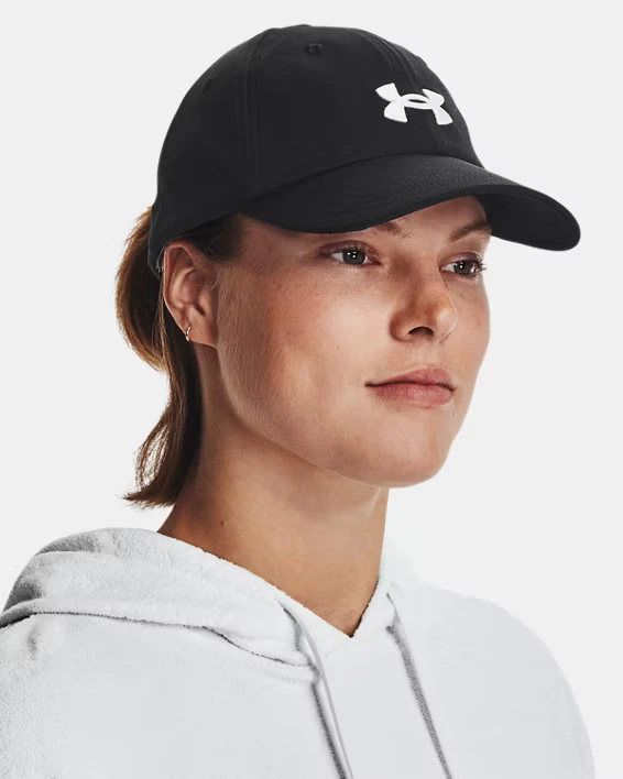 Cappello Under Armour Ua Blitzing Con Visiera Unisex Poliestere Nero/Bianco - Immagine 2 di 3