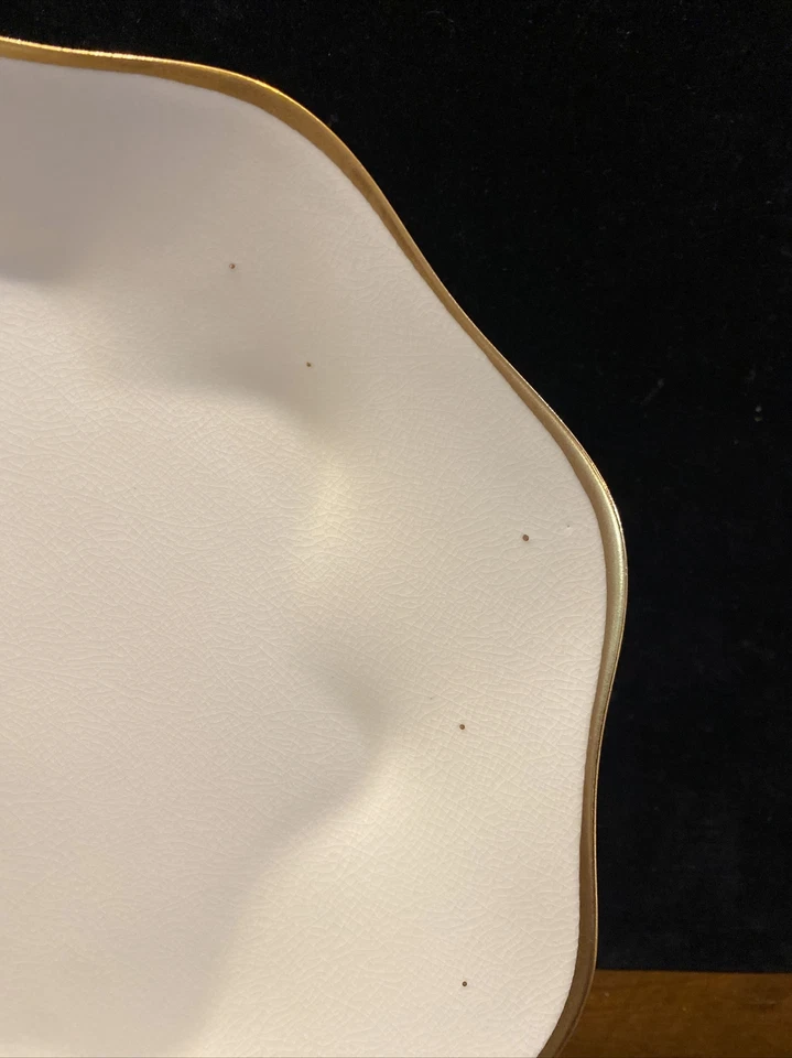 Dan Levy 1992 White & 22K Gold Handmade  Dinner Set of 24 Today $4700 Spot BH243 - Image 2 of 4