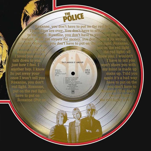 Police - Roxanne laser etched limited edition framed record display - Picture 2 of 5