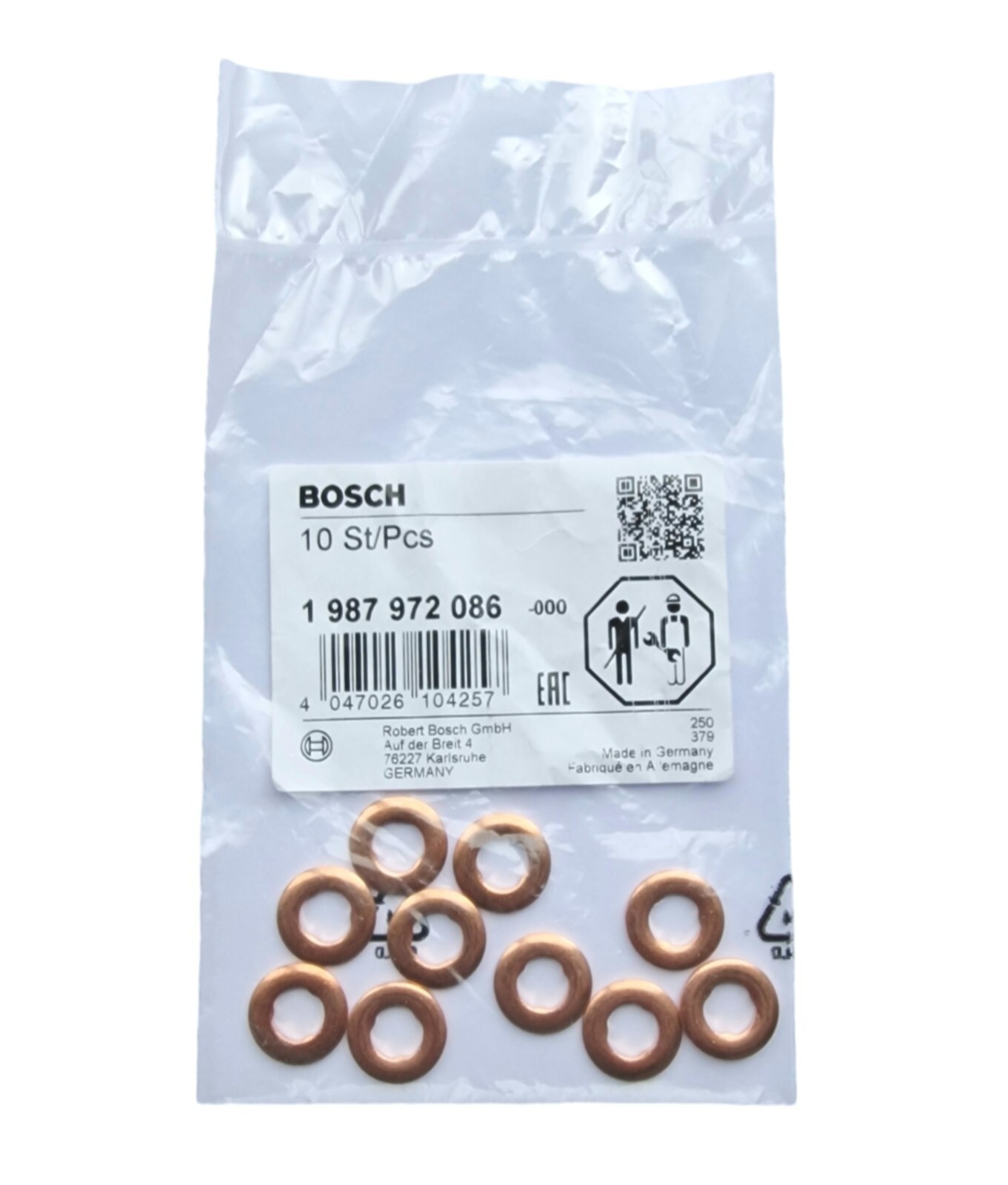 for Mercedes A-Class Genuine Bosch Diesel Fuel Injector Copper Washers Set of 10