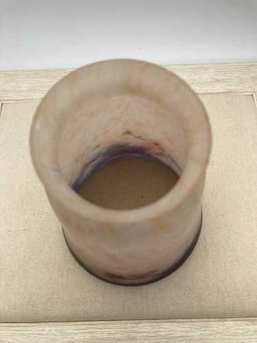 Müller Freres ~ LUNEVILLE LAMPENSCHIRM ~ blau und rosa antik französisches Kunstglas - Bild 8 von 8