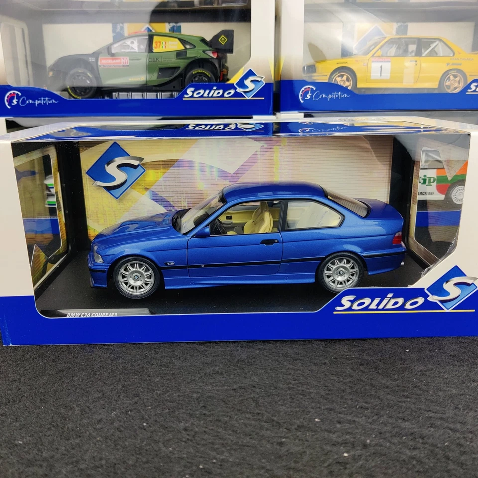 VOITURE SOLIDO BMW E36 COUPE M3 BLUE 1990 1:18 NEUF BOITE S1803901 - Photo 2/4