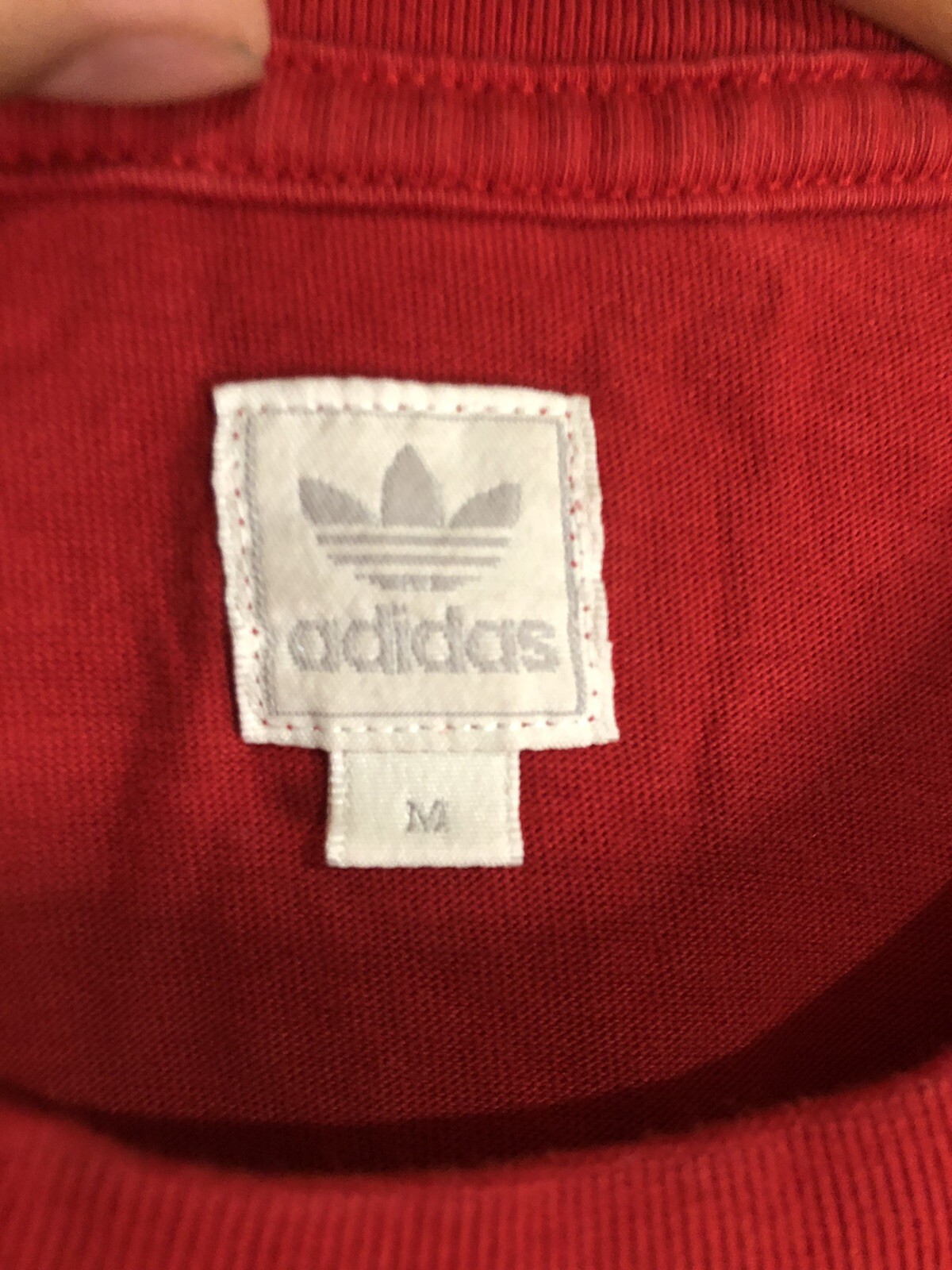 Vintage Adidas Bikini Girl Logo Mens Red Tshirt Sz M… Gem