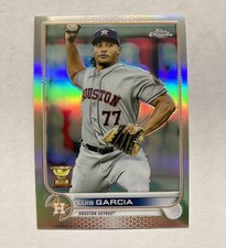 2022 Topps Chrome Base Refractor #12 Luis Garcia Gold Rookie Cup Houston Astros