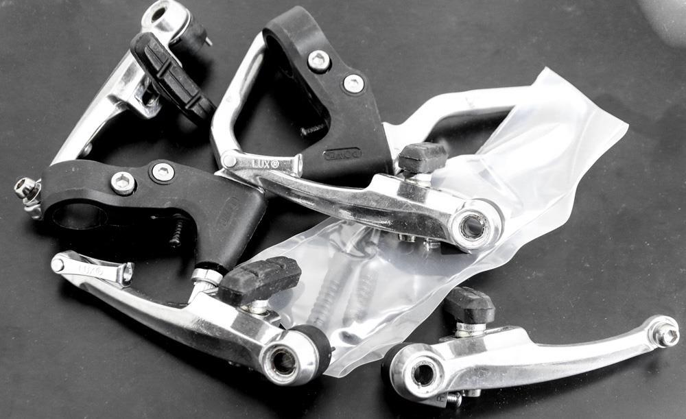 Power Lux V-Brakeset Pair with Levers Front Rear Rim Brake New