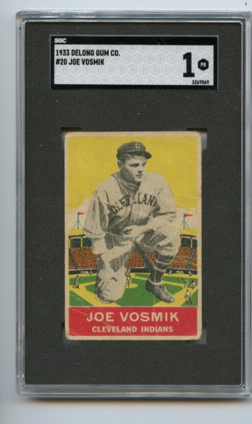 1933 Delong - R333 Joe Vosmik #20 (RC) for sale online | eBay