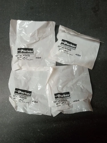 Parker 6F4OMXS 37° Flare, Tube x BSPP Fitting (Pack of 4) 1/4" BSPP/06JIC