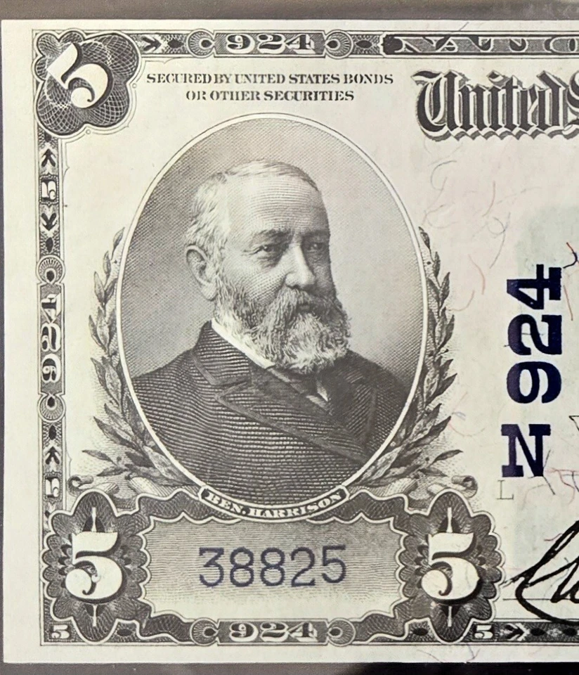 1902 Fr 590 DB $5 Charter #924 Bank Note - Metacomet National Bank Fall River MA - Image 4 of 4