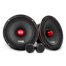 DS18 2X 6.5" Mid-Range Loudspeaker with 2x Piezo Super Micro Dome Tweeters
