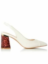 Image of Head Over Heels Dune London Caila Slingback Heels Cream UK 3 EUR 36 *REFSSS42 