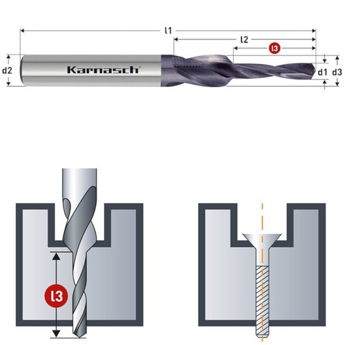 HSS-XE TITAN-TEC M3 - M10 Kurzstufenbohrer Kernloch Durchgangsloch Karnasch - 第 14/15 張圖片