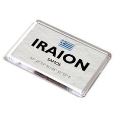 FRIDGE MAGNET - Iraion - Samos - Greece - Lat/Long