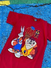 VTG 1993 Looney Tunes Basketball Taz Bugs Foghorn Leghorn Graphic Shirt YOUTH XL