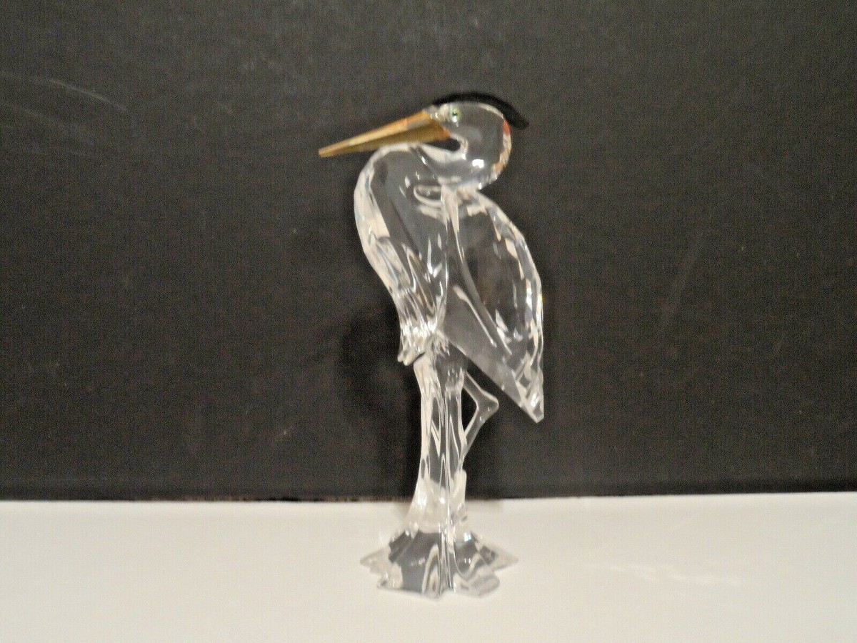 スワロフスキー　鷺（サギ）Silver heron SWAROVSKI CRYSTAL SILVER HERON BIRD FIGURINE NEW IN BOX