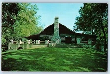 Bellevue Iowa IA Postcard The Lodge Bellevue State Park Scenic View c1960s Trees